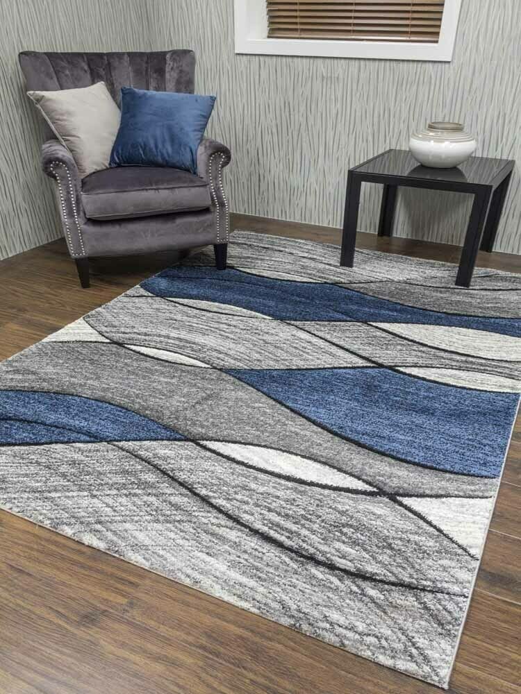 Impulse Navy Wave Rug