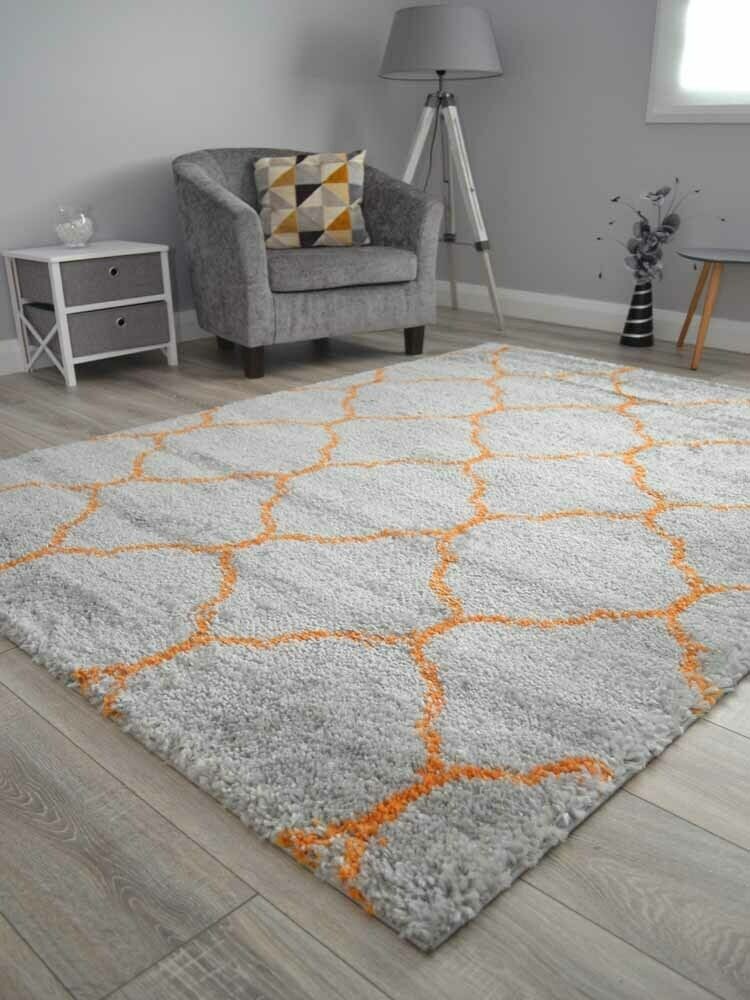 Matrix Grey Orange Rug